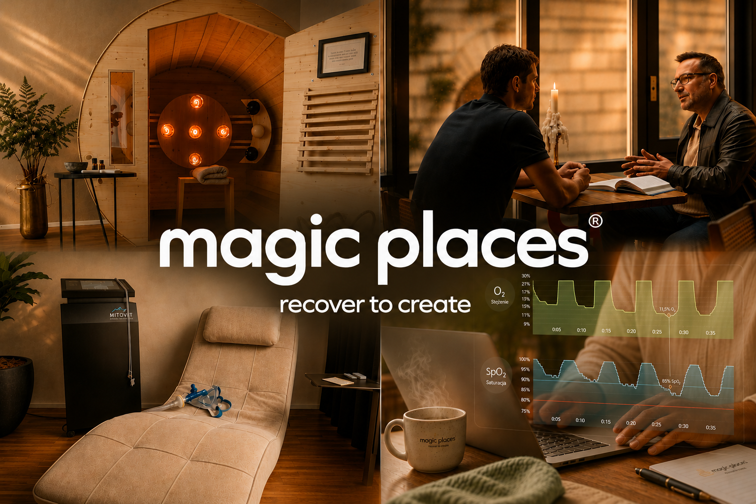 Collage der Recovery-Angebote von magic places in Sursee